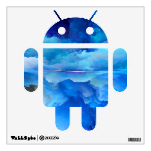 SlipperyJoe's abstract cloud artwork colorful surr Wall Decal