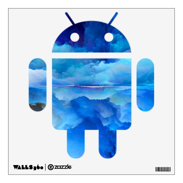 SlipperyJoe's abstract cloud artwork colorful surr Wall Decal (Front)