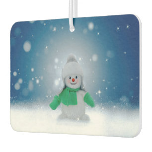 SlipperyJoe's adorable Christmas snowman character Air Freshener