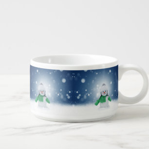 SlipperyJoe's adorable Christmas snowman character Bowl