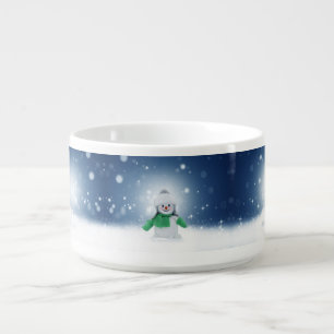 SlipperyJoe's adorable Christmas snowman character Bowl