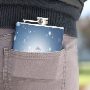 SlipperyJoe's adorable Christmas snowman character Flask