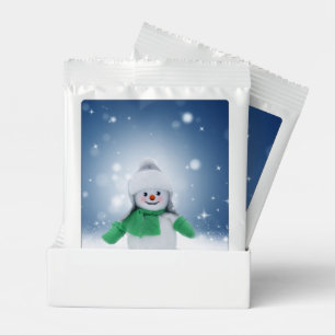 SlipperyJoe's adorable Christmas snowman character Hot Chocolate Drink Mix