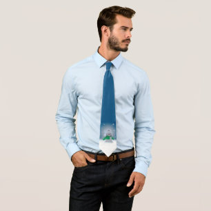 SlipperyJoe's adorable Christmas snowman character Neck Tie