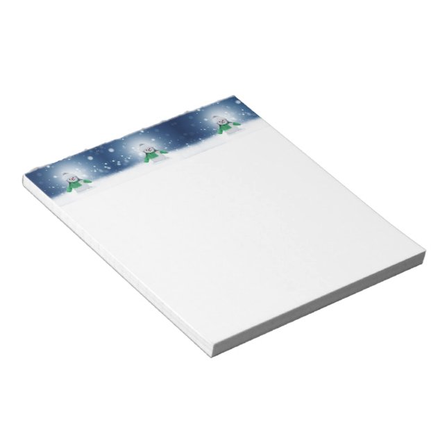 SlipperyJoe's adorable Christmas snowman character Notepad (Angled)
