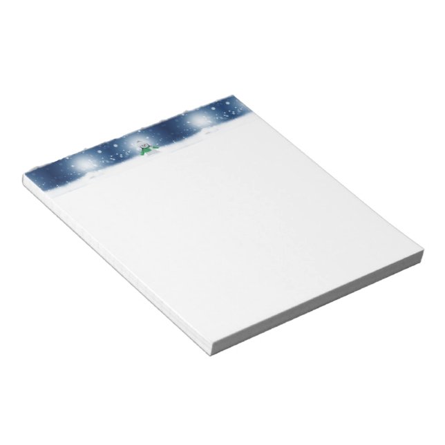SlipperyJoe's adorable Christmas snowman character Notepad (Angled)