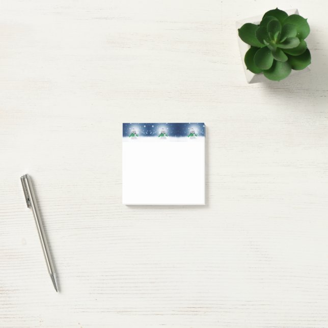 SlipperyJoe's adorable Christmas snowman character Post-it Notes (Office)