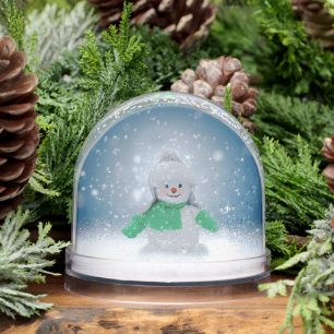 SlipperyJoe's adorable Christmas snowman character Snow Globe