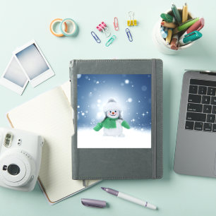 SlipperyJoe's adorable Christmas snowman character Sticker
