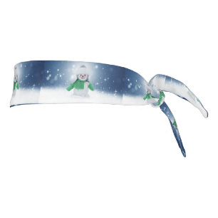 SlipperyJoe's adorable Christmas snowman character Tie Headband