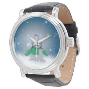 SlipperyJoe's adorable Christmas snowman character Watch