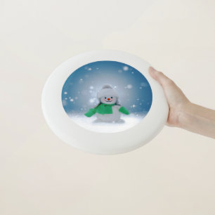 SlipperyJoe's adorable Christmas snowman character Wham-O Frisbee