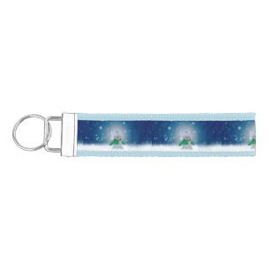 SlipperyJoe's adorable Christmas snowman character Wrist Keychain