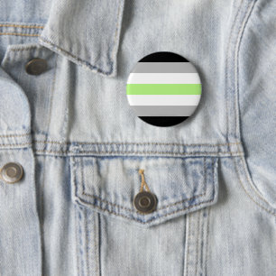 SlipperyJoe's Agender Pride Flag gay gifts LGBTQIA Button