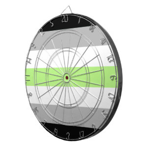 SlipperyJoe's Agender Pride Flag gay gifts LGBTQIA Dart Board