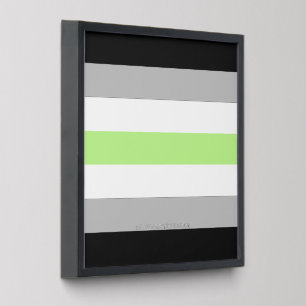 SlipperyJoe's Agender Pride Flag gay gifts LGBTQIA Peel And Stick Photo Tile