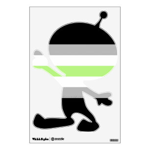 SlipperyJoe's Agender Pride Flag gay gifts LGBTQIA Wall Decal
