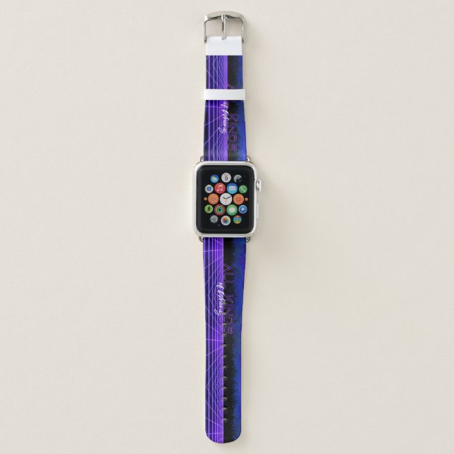 SlipperyJoe's all kinds wrong bold 3D text retro 1 Apple Watch Band (Front)