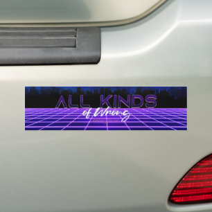 SlipperyJoe's all kinds wrong bold 3D text retro 1 Bumper Sticker