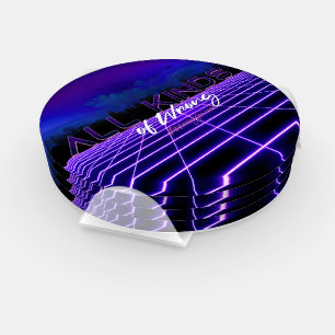 SlipperyJoe's all kinds wrong bold 3D text retro 1 Coaster Set