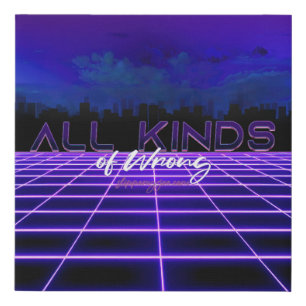 SlipperyJoe's all kinds wrong bold 3D text retro 1 Faux Canvas Print