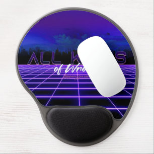 SlipperyJoe's all kinds wrong bold 3D text retro 1 Gel Mouse Pad