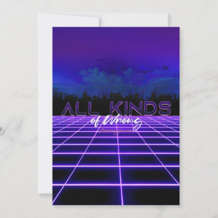 SlipperyJoe's all kinds wrong bold 3D text retro 1 Holiday Card