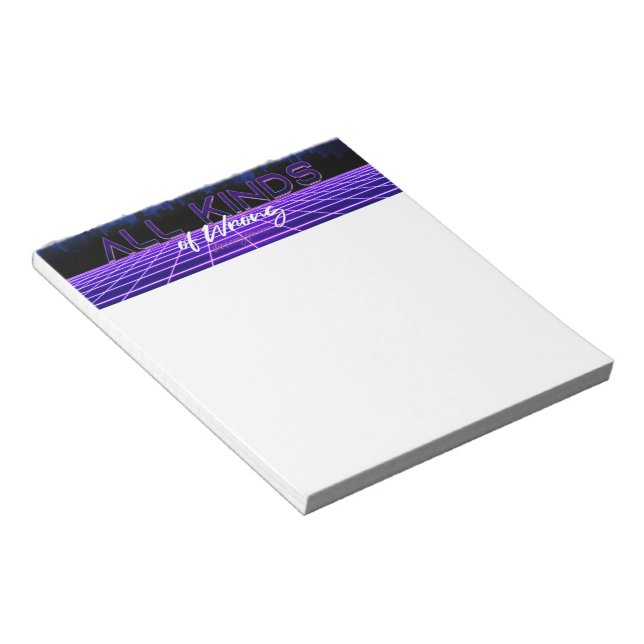 SlipperyJoe's all kinds wrong bold 3D text retro 1 Notepad (Angled)