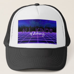 SlipperyJoe's all kinds wrong bold 3D text retro 1 Trucker Hat