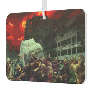 SlipperyJoe's apocalyptic Halloween scene large gr Air Freshener