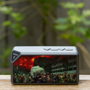 SlipperyJoe's apocalyptic Halloween scene large gr Bluetooth Speaker
