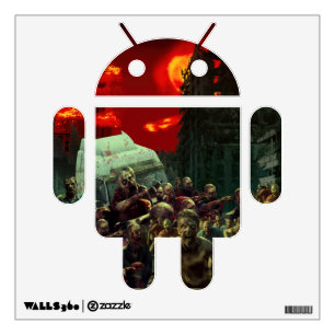 SlipperyJoe's apocalyptic Halloween scene large gr Wall Decal