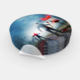 SlipperyJoe's apocalyptic infection hazard Hallowe Coaster Set