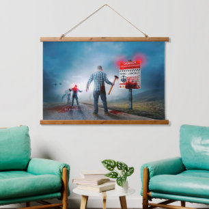 SlipperyJoe's apocalyptic infection hazard Hallowe Hanging Tapestry