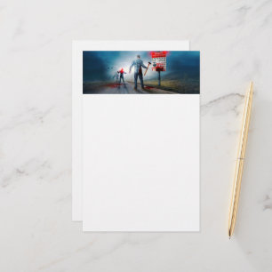 SlipperyJoe's apocalyptic infection hazard Hallowe Stationery