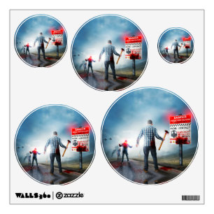SlipperyJoe's apocalyptic infection hazard Hallowe Wall Decal