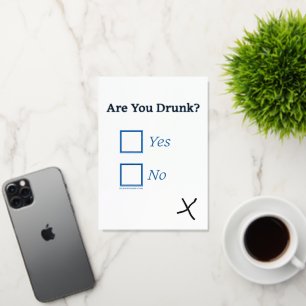 SlipperyJoe's Are You Drunk hammered check boxes c Foil Holiday Card
