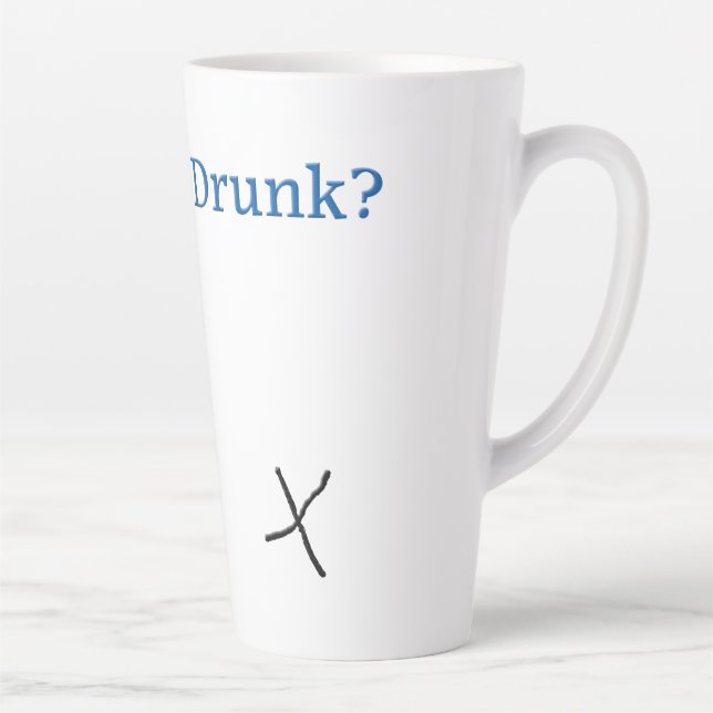 SlipperyJoe's Are You Drunk hammered check boxes c Latte Mug (Right)