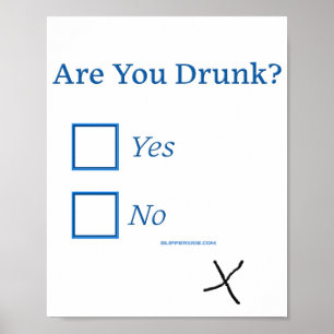 SlipperyJoe's Are You Drunk hammered check boxes c Poster