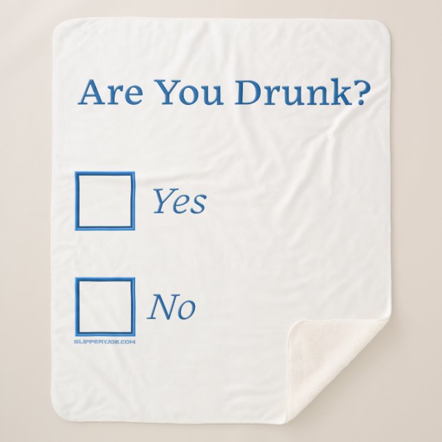 SlipperyJoe's Are You Drunk hammered check boxes c Sherpa Blanket (Front)