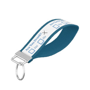 SlipperyJoe's Are You Drunk hammered check boxes c Wrist Keychain