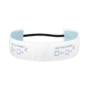 SlipperyJoe's are you drunk humorous slightly sarc Athletic Headband