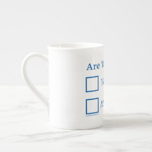 SlipperyJoe's are you drunk humorous slightly sarc Bone China Mug