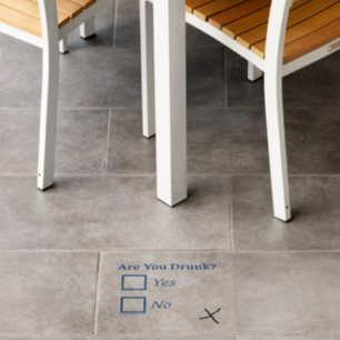SlipperyJoe's are you drunk humorous slightly sarc Floor Decals