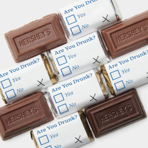 SlipperyJoe's are you drunk humorous slightly sarc Hershey's Miniatures