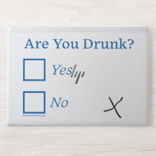 SlipperyJoe's are you drunk humorous slightly sarc HP Laptop Skin