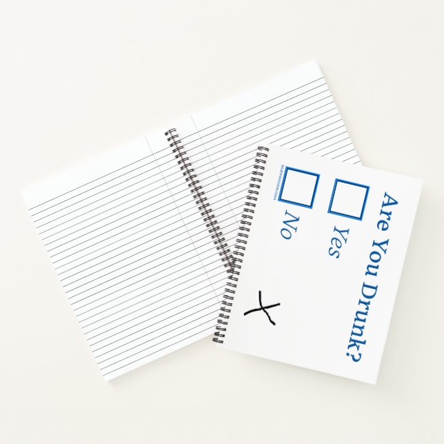 SlipperyJoe's are you drunk humorous slightly sarc Notebook (Inside)
