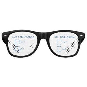 SlipperyJoe's are you drunk humorous slightly sarc Retro Sunglasses