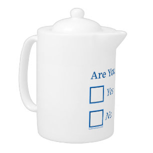 SlipperyJoe's are you drunk humorous slightly sarc Teapot