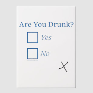 SlipperyJoe's are you drunk humorous slightly sarc Vellum Invitations